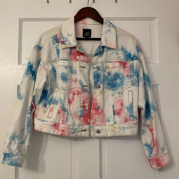 Wild Fable Tie Dye Denim Jacket - Picture 1 of 4